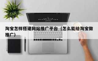 临汾淘宝怎样搭建网站推广平台（怎么能给淘宝做推广）